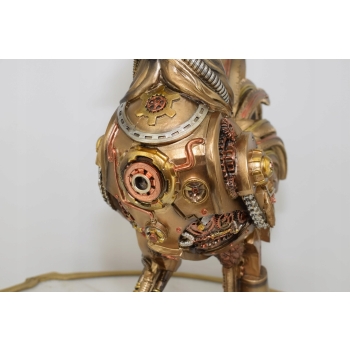 Mechaniczny Kogut - Kogucik Kura - Figura Rzeźba z Tworzywa - Złocona