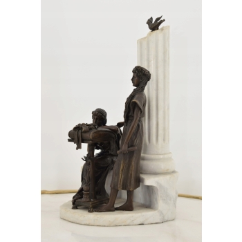 Mitologiczna Scena - Dwie Kobiety - Grecka Figura z Brązu - Rzeźba Prezent