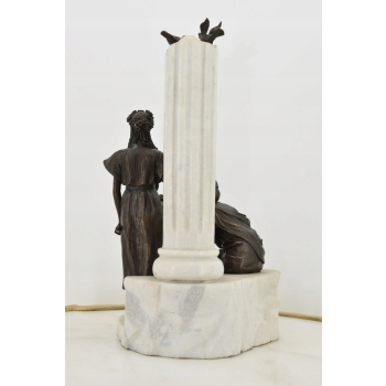 Mitologiczna Scena - Dwie Kobiety - Grecka Figura z Brązu - Rzeźba Prezent