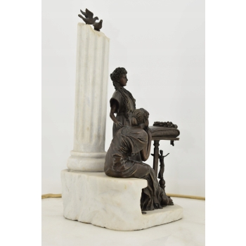 Mitologiczna Scena - Dwie Kobiety - Grecka Figura z Brązu - Rzeźba Prezent