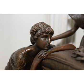 Mitologiczna Scena - Dwie Kobiety - Grecka Figura z Brązu - Rzeźba Prezent