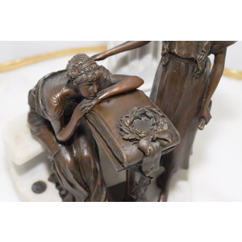 Mitologiczna Scena - Dwie Kobiety - Grecka Figura z Brązu - Rzeźba Prezent