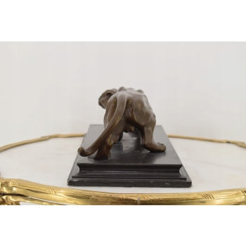 Przyczajona Puma - Pantera Gepard - Figura Rzeźba z Brązu - Prezent Ozdoba
