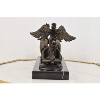 Nike Z Rydwanem - Skrzydlata Bogini - Konie Mitologia - Figura z Brązu