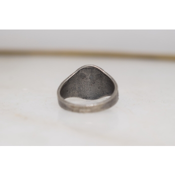 Srebrny Polski Patriotyczny Sygnet - Polska 1942 - Pierścień Jerusalem