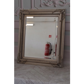 Piękne Kryształowe Lustro - Prostokątne - Srebrna Rama Secesja - Dekoracja