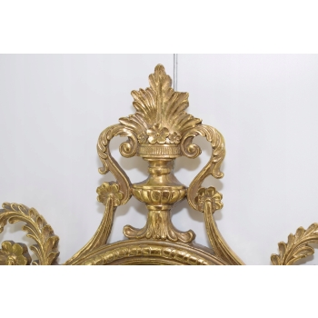 Złota Lustro Owalne - Rama Złota Owalna - Wstęgi - Piękne Kryształowe