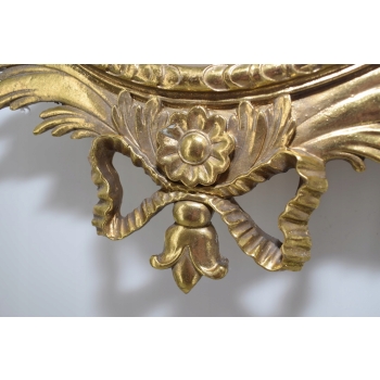 Złota Lustro Owalne - Rama Złota Owalna - Wstęgi - Piękne Kryształowe