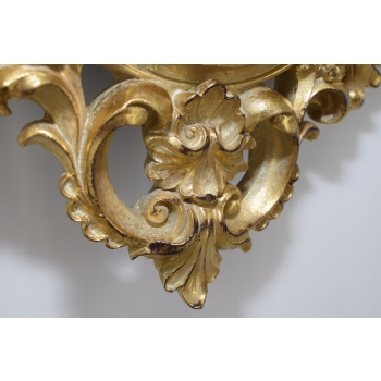 Złote Owalne Lustro Anioły - Amory - Kryształowe - Liście Kwiaty - Ozdoba