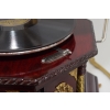 Gramofon - Patefon - 8 Kat - Mahoń - Sprawny - Zdobienia Tuba Rzeźbiona