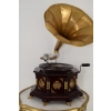 Gramofon - Patefon - 8 Kat - Mahoń - Sprawny - Zdobienia Tuba Rzeźbiona