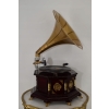 Gramofon - Patefon - 8 Kat - Mahoń - Sprawny - Zdobienia Tuba Rzeźbiona