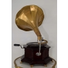 Gramofon - Patefon - 8 Kat - Mahoń - Sprawny - Zdobienia Tuba Rzeźbiona