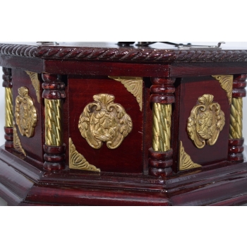 Gramofon - Patefon - 8 Kat - Mahoń - Sprawny - Zdobienia Tuba Rzeźbiona