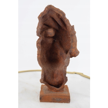 Zamyślona Twarz - Rzeźba Figura Z Żeliwa - Żeliwo - Mężczyzna - Dom Ogród