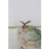 Porcelanowa Mini Patera - Mydelniczka - Porcelana + Brąz - Ważki