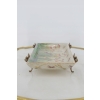 Porcelanowa Mini Patera - Mydelniczka - Porcelana + Brąz - Ważki - Ozdoba