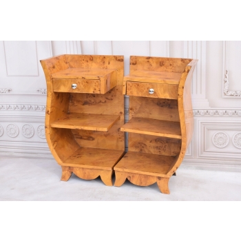 Komody Stoliki Nocne Art Deco - Szafki Szafy - Komplet - Szuflady 3 Półki