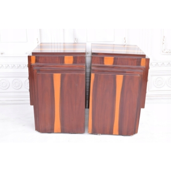 Dwie Komody Art Deco - Stolik Nocny - Szafki Szafy - 3 Szuflady - Czeczot