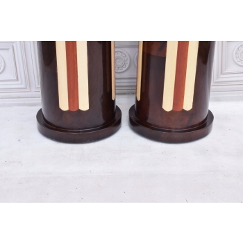 Kolumna Drewniana Postument - Stolik Kwietnik - Stojak Art Deco - Podest
