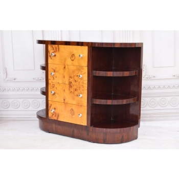 Komoda Regał Art Deco - Szafka 4 Szuflady + Półki - Pomocnik - Vintage