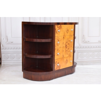 Komoda Regał Art Deco - Szafka 4 Szuflady + Półki - Pomocnik - Vintage