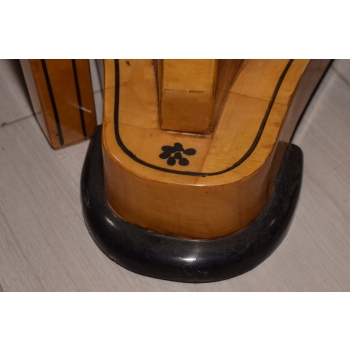 Polski Stół Art Deco + 4 Krzesła Okrągły - Instarsje - Meble Salon Jadalnia