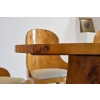 Polski Stół Art Deco + 6 Krzeseł Okrągły - Rodzinny - Meble Salon Jadalnia