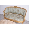 PAŁACOWY Komplet Mebli - Kawowy - Wypoczynek Sofa + 2 Fotele + Stół