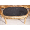 KRÓLEWSKI Komplet Mebli - Kawowy - Wypoczynek Sofa + 2 Fotele + Stół