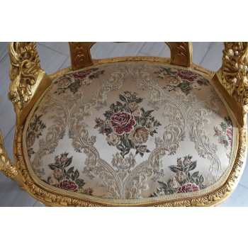 KRÓLEWSKI Komplet Mebli - Kawowy - Wypoczynek Sofa + 2 Fotele + Stół
