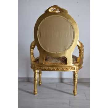 KRÓLEWSKI Komplet Mebli - Kawowy - Wypoczynek Sofa + 2 Fotele + Stół
