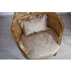 KRÓLEWSKI Komplet Mebli - Kawowy - Wypoczynek Sofa + 2 Fotele + Stół