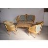 KRÓLEWSKI Komplet Mebli - Kawowy - Wypoczynek Sofa + 2 Fotele + Stół