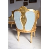 KRÓLEWSKI Komplet Mebli - Kawowy - Wypoczynek Sofa + 2 Fotele + Stół
