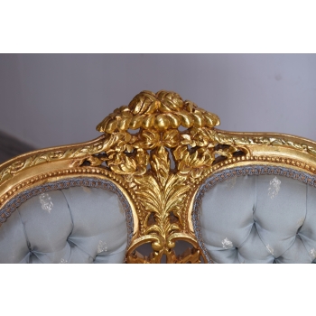 KRÓLEWSKI Komplet Mebli - Kawowy - Wypoczynek Sofa + 2 Fotele + Stół