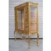 Pałacowa Wielka Francuska Witryna - 100% Drewno - Złota – Gablota Serwantka