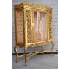 Pałacowa Wielka Francuska Witryna - 100% Drewno - Złota – Gablota Serwantka