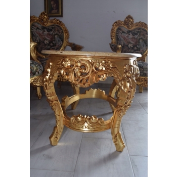PAŁACOWY Komplet Wypoczynkowy GOBELIN - Wypoczynek Sofa + 4 Fotele + Stół
