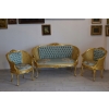 PAŁACOWY Komplet Mebli - Kawowy - Wypoczynek Sofa + 2 Fotele