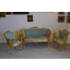 PAŁACOWY Komplet Mebli - Kawowy - Wypoczynek Sofa + 2 Fotele