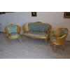 PAŁACOWY Komplet Mebli - Kawowy - Wypoczynek Sofa + 2 Fotele
