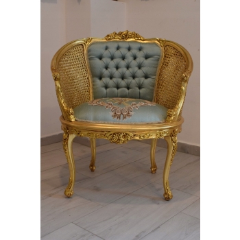 PAŁACOWY Komplet Mebli - Kawowy - Wypoczynek Sofa + 2 Fotele
