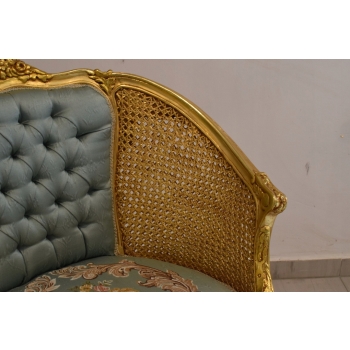 PAŁACOWY Komplet Mebli - Kawowy - Wypoczynek Sofa + 2 Fotele