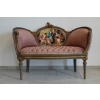 Pałacowa Sofa Kanapa - Leżanka Szezlong - Drewno z Obrazkiem