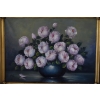 Bukiet Kwiatów - Kwiaty Obraz Olejny na Płótnie - 101x81cm Gruba Złota Rama