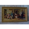 Francuska Arystokracja - Obraz w złotej Barokowej Ramie Rama 142x82cm