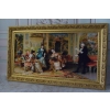 Francuska Arystokracja - Obraz w złotej Barokowej Ramie Rama 142x82cm