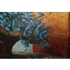 Bukiet Kwiatów - Kwiaty Obraz Olejny na Płótnie - 141x81cm Gruba Złota Rama