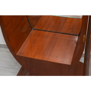 Owalna Witryna Art Deco - Gablotka Serwantka - Salon Gabinet - Gablota